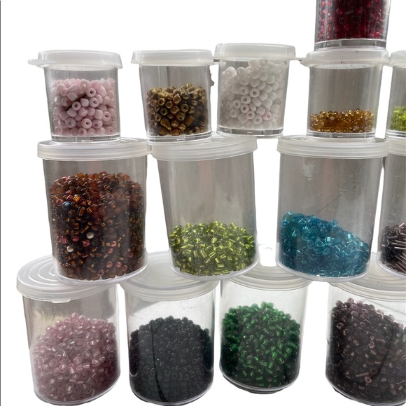 Glass beads and glass seeds. 20 different types of beads. Perfect for any craft. - Picture 2 of 4